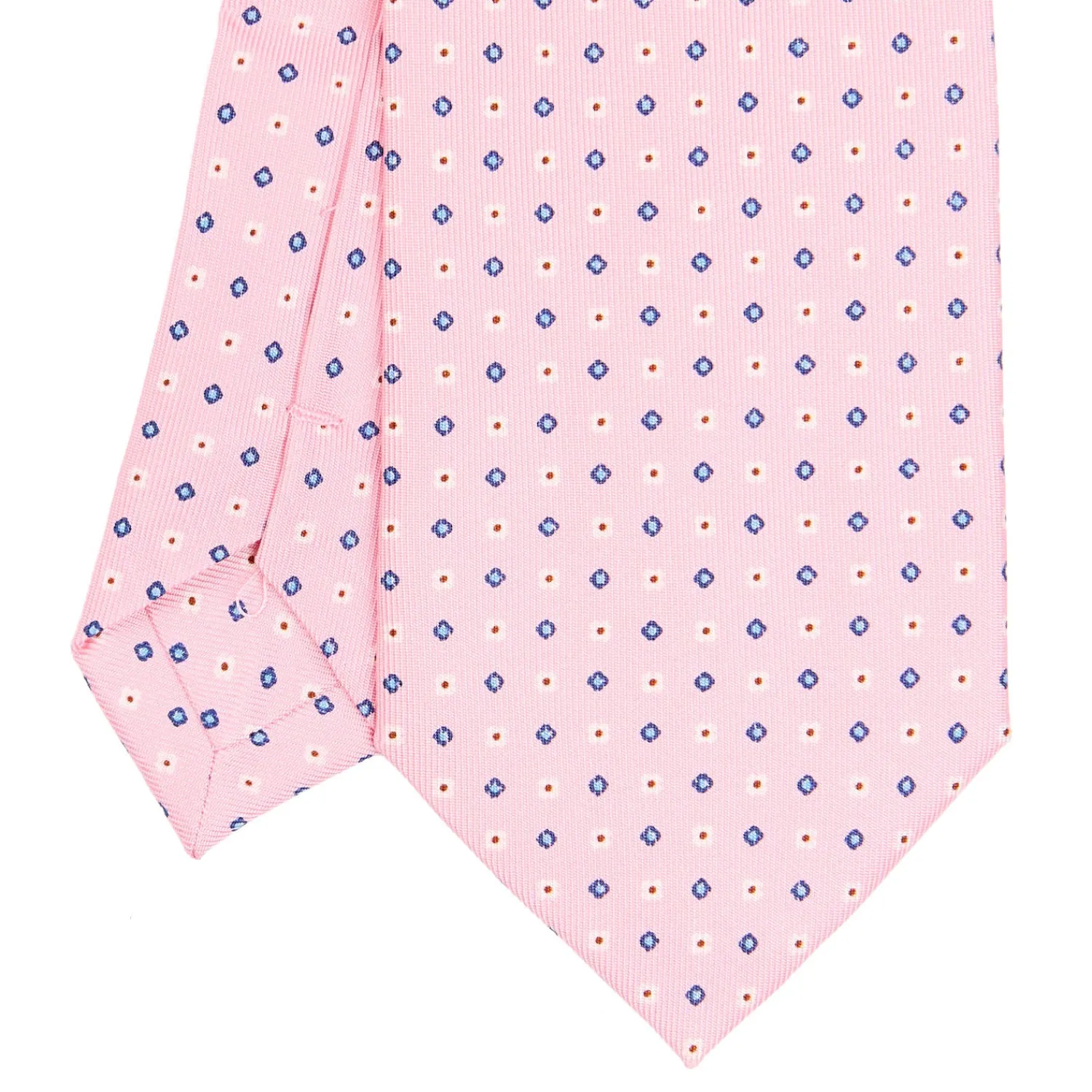 E.Marinella CRAVATTE|Cravatte Extra Long|CRAVATTA SARTORIALE EXTRA LONG IN SETA ROSA Microfantasia fiore