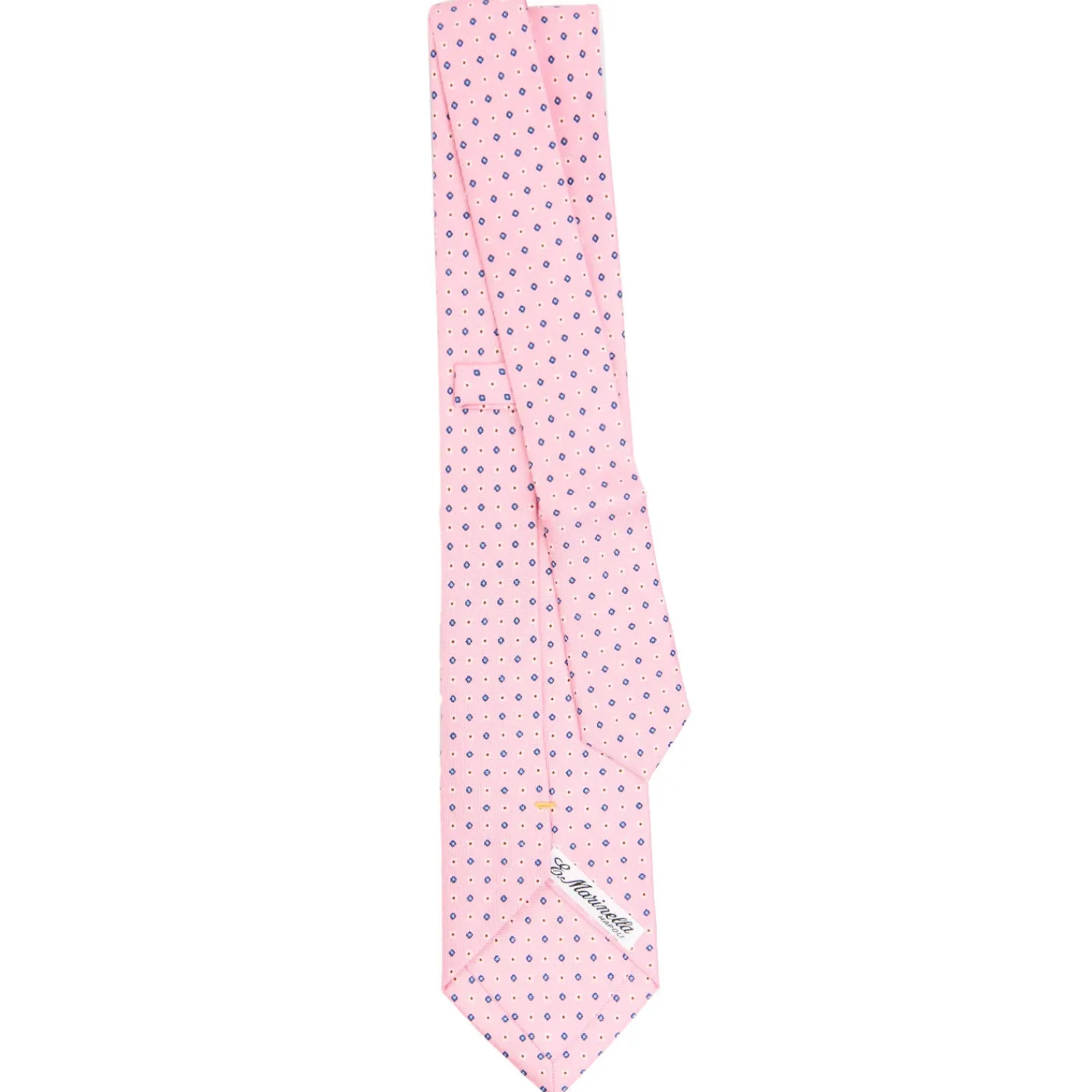 E.Marinella CRAVATTE|Cravatte Extra Long|CRAVATTA SARTORIALE EXTRA LONG IN SETA ROSA Microfantasia fiore