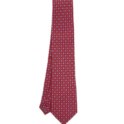 E.Marinella CRAVATTE|Cravatte Extra Long|CRAVATTA SARTORIALE EXTRA LONG IN SETA BORDEAUX Microfantasia fiore