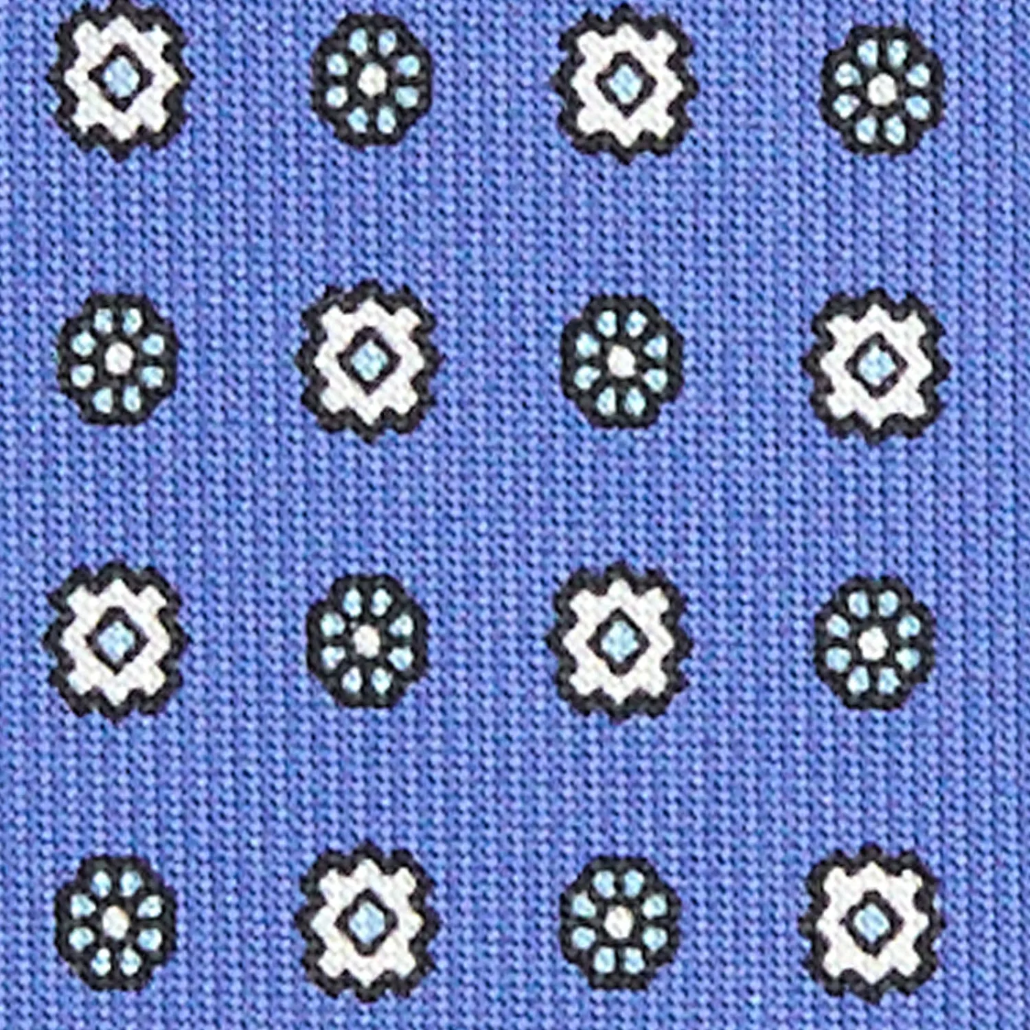 E.Marinella CRAVATTE|Cravatte Extra Long|CRAVATTA SARTORIALE EXTRA LONG IN SETA AZZURRO POLVERE Microfantasia fiore