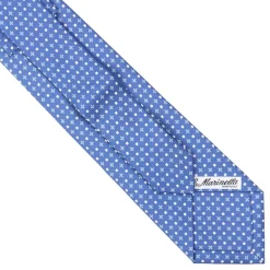 E.Marinella CRAVATTE|Cravatte Extra Long|CRAVATTA SARTORIALE EXTRA LONG IN SETA AZZURRO POLVERE Microfantasia fiore