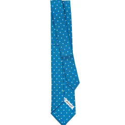 E.Marinella CRAVATTE|Cravatte Extra Long|CRAVATTA SARTORIALE EXTRA LONG IN SETA BLU MEDIO Microfantasia fiore