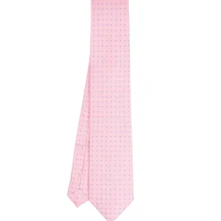 E.Marinella CRAVATTE|Cravatte Extra Long|CRAVATTA SARTORIALE EXTRA LONG IN SETA ROSA Microfantasia fiore