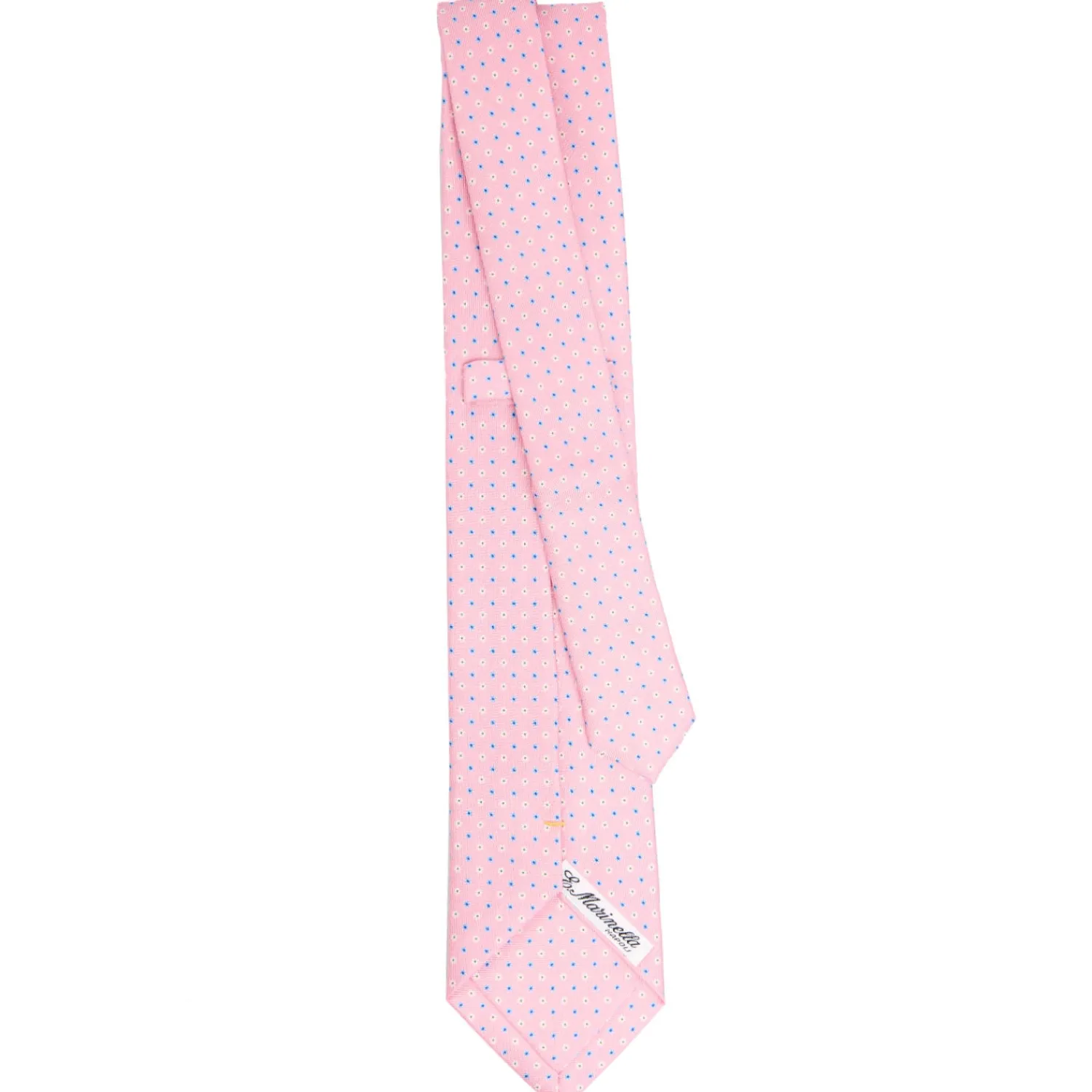 E.Marinella CRAVATTE|Cravatte Extra Long|CRAVATTA SARTORIALE EXTRA LONG IN SETA ROSA Microfantasia fiore