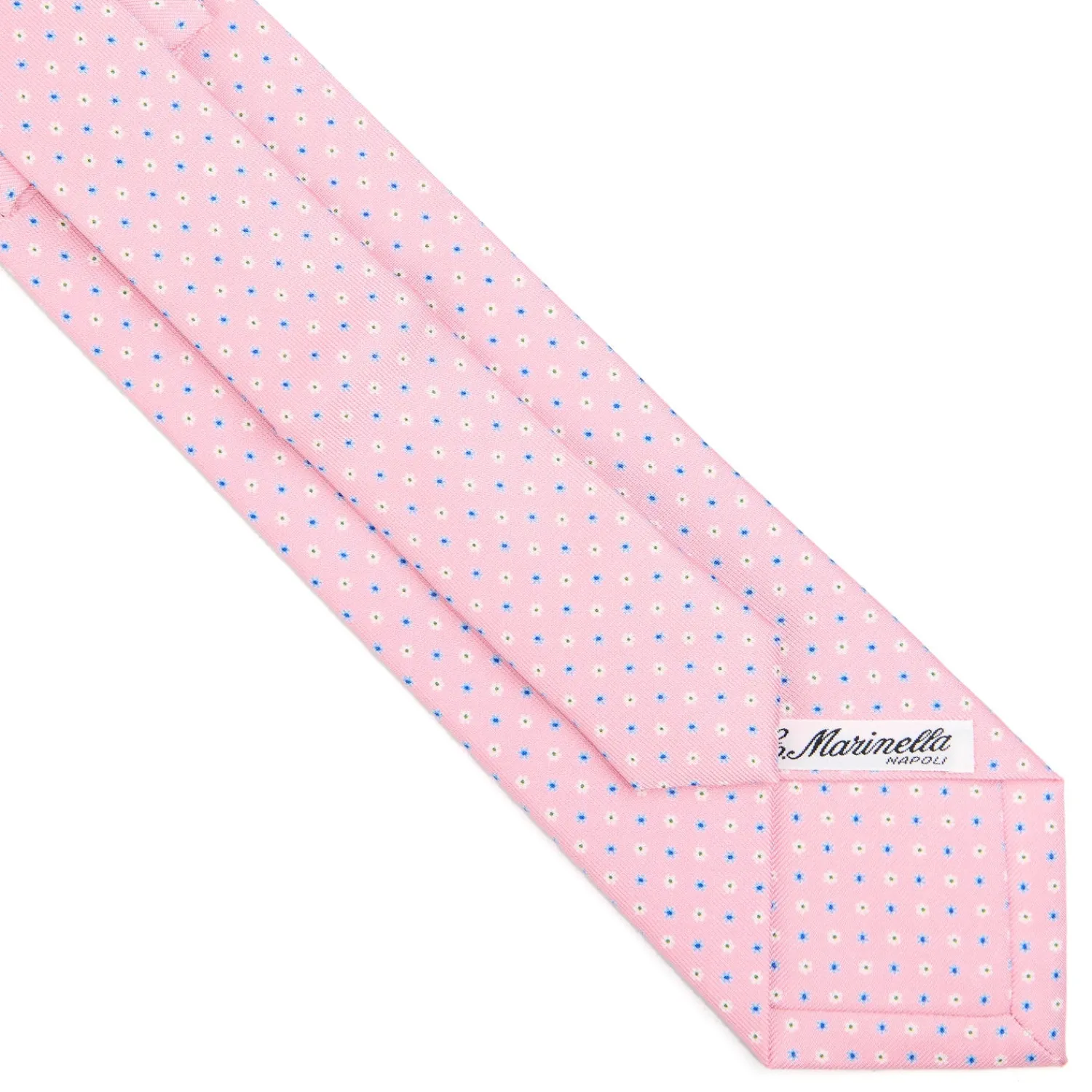 E.Marinella CRAVATTE|Cravatte Extra Long|CRAVATTA SARTORIALE EXTRA LONG IN SETA ROSA Microfantasia fiore