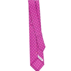 E.Marinella CRAVATTE|Cravatte Extra Long|CRAVATTA SARTORIALE EXTRA LONG IN SETA FUCSIA Microfantasia fiore