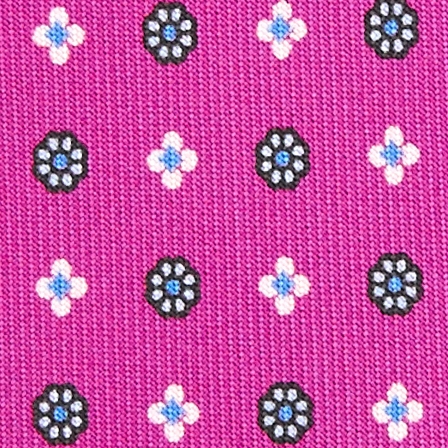 E.Marinella CRAVATTE|Cravatte Extra Long|CRAVATTA SARTORIALE EXTRA LONG IN SETA FUCSIA Microfantasia fiore