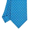 E.Marinella CRAVATTE|Cravatte Extra Long|CRAVATTA SARTORIALE EXTRA LONG IN SETA BLU MEDIO Microfantasia fiore