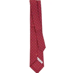 E.Marinella Cravatte Extra Long|CRAVATTE|CRAVATTA SARTORIALE EXTRA LONG IN SETA BORDEAUX Microfantasia fiore