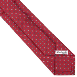 E.Marinella Cravatte Extra Long|CRAVATTE|CRAVATTA SARTORIALE EXTRA LONG IN SETA BORDEAUX Microfantasia fiore