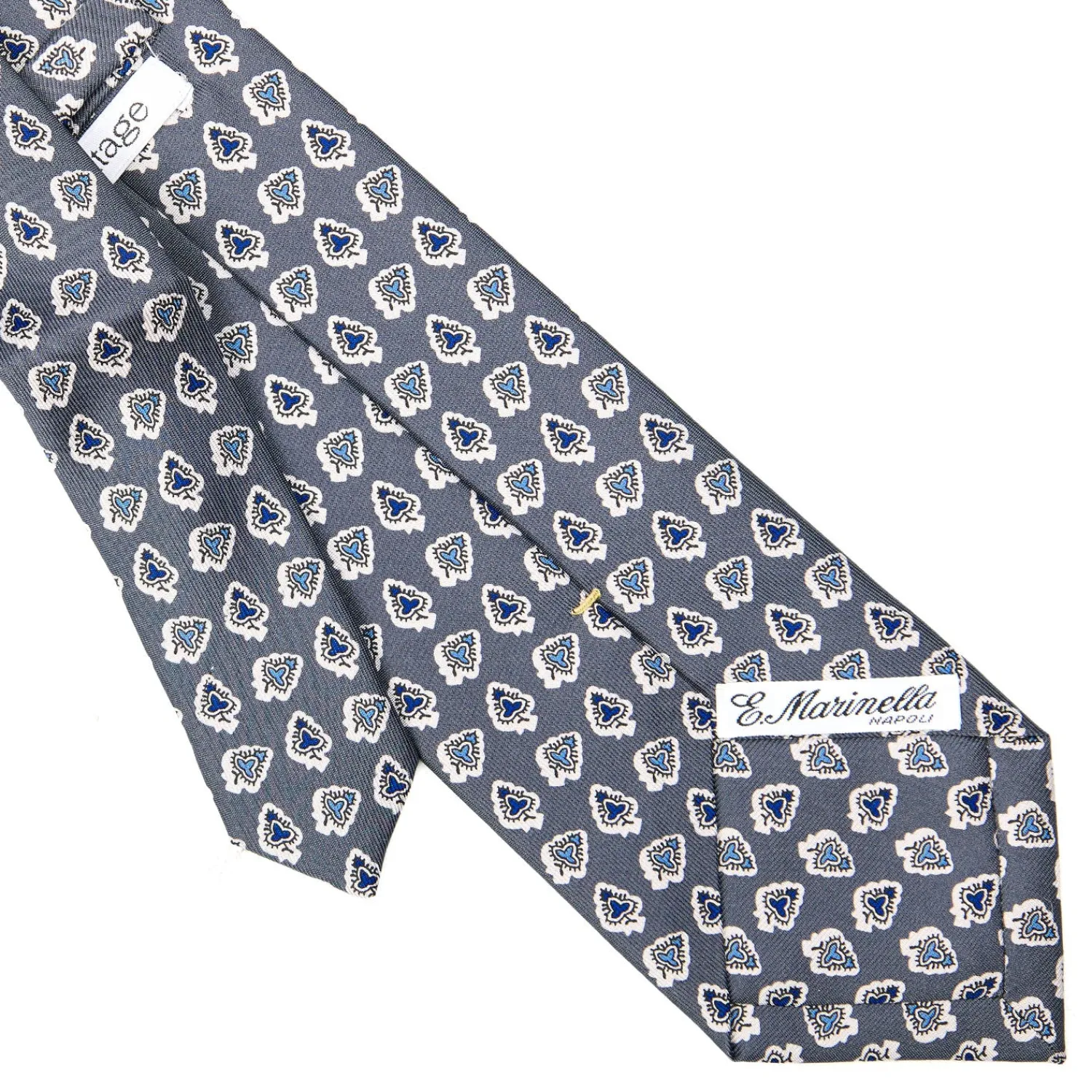 E.Marinella CRAVATTE|Cravatte Extra Long|CRAVATTA SARTORIALE EXTRA LONG IN SETA GRIGIO SCURO Collezione heritage