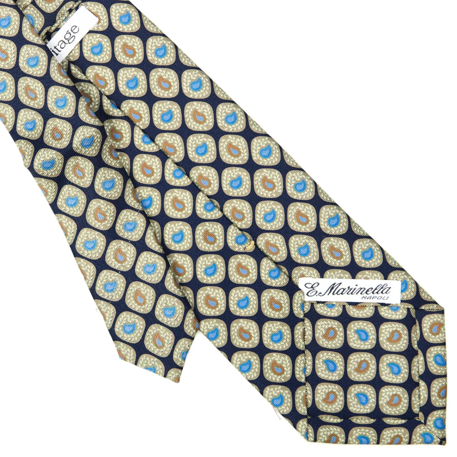 E.Marinella CRAVATTE|Cravatte Extra Long|CRAVATTA SARTORIALE EXTRA LONG IN SETA BLU SCURO Collezione heritage