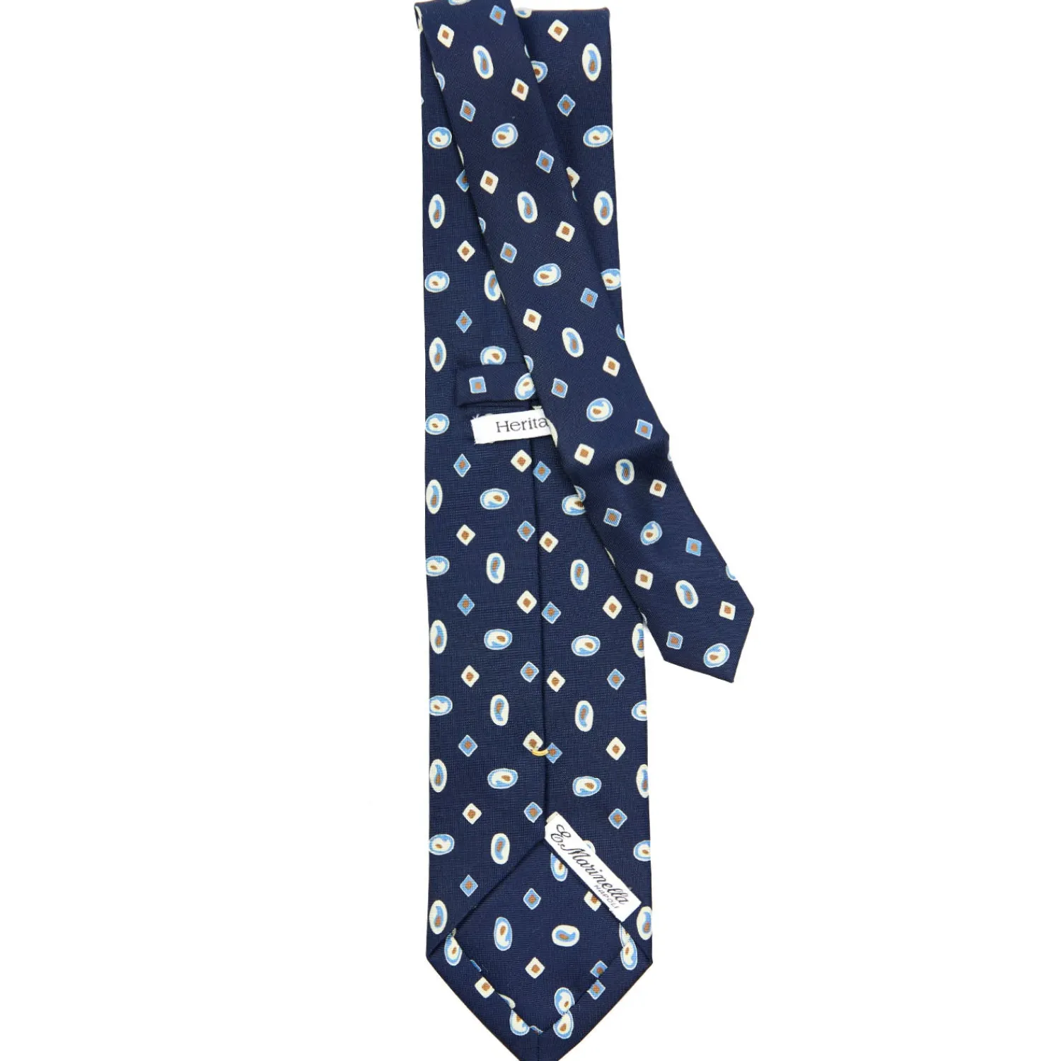 E.Marinella CRAVATTE|Cravatte Extra Long|CRAVATTA SARTORIALE EXTRA LONG IN SETA BLU SCURO Collezione heritage