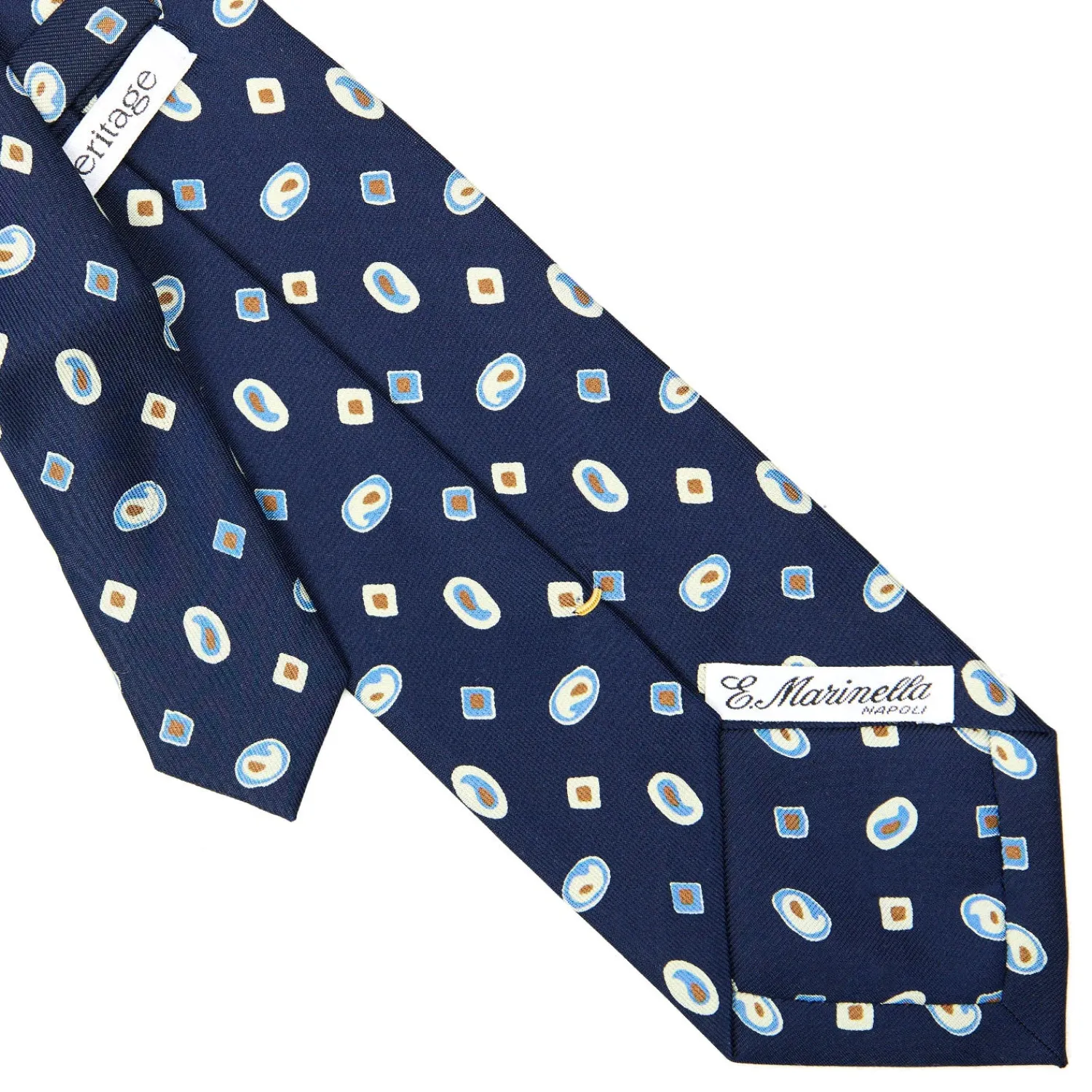 E.Marinella CRAVATTE|Cravatte Extra Long|CRAVATTA SARTORIALE EXTRA LONG IN SETA BLU SCURO Collezione heritage