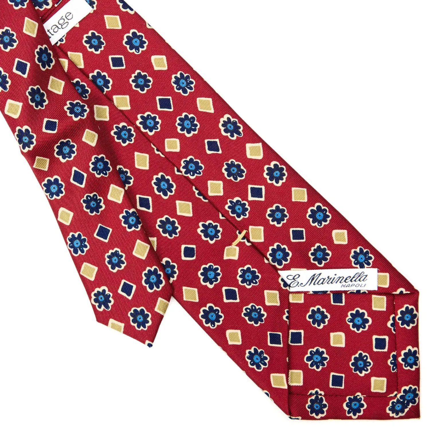 E.Marinella CRAVATTE|Cravatte Extra Long|CRAVATTA SARTORIALE EXTRA LONG IN SETA BORDEAUX Collezione heritage