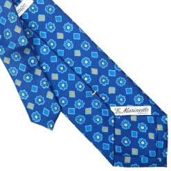 E.Marinella CRAVATTE|Cravatte Extra Long|CRAVATTA SARTORIALE EXTRA LONG IN SETA BLU Collezione heritage