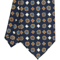 E.Marinella Cravatte Extra Long|CRAVATTE|CRAVATTA SARTORIALE EXTRA LONG IN SETA BLU SCURO Collezione heritage