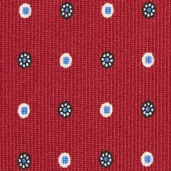 E.Marinella CRAVATTE|Cravatte Extra Long|CRAVATTA SARTORIALE EXTRA LONG IN SETA BORDEAUX Microfantasia fiore
