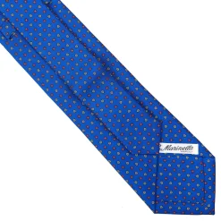 E.Marinella CRAVATTE|Cravatte Extra Long|CRAVATTA SARTORIALE EXTRA LONG IN SETA BLUETTE Microfantasia fiore