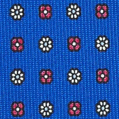 E.Marinella CRAVATTE|Cravatte Extra Long|CRAVATTA SARTORIALE EXTRA LONG IN SETA BLUETTE Microfantasia fiore