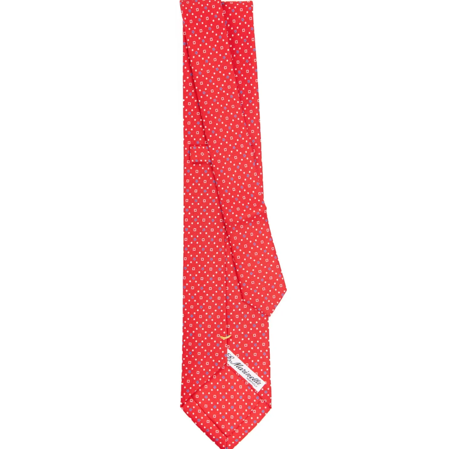 E.Marinella CRAVATTE|Cravatte Extra Long|CRAVATTA SARTORIALE EXTRA LONG IN SETA ROSSA Microfantasia fiore