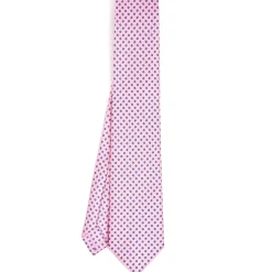 E.Marinella CRAVATTE|Cravatte Extra Long|CRAVATTA SARTORIALE EXTRA LONG IN SETA ROSA Microfantasia fiore