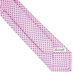 E.Marinella CRAVATTE|Cravatte Extra Long|CRAVATTA SARTORIALE EXTRA LONG IN SETA ROSA Microfantasia fiore