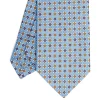 E.Marinella CRAVATTE|Cravatte In Lino E Cotone|CRAVATTA SARTORIALE IN LINO AZZURRA Microfantasia fiore
