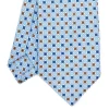 E.Marinella CRAVATTE|Cravatte In Lino E Cotone|CRAVATTA SARTORIALE IN LINO AZZURRA Microfantasia fiore