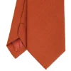 E.Marinella CRAVATTE|Cravatte In Lino E Cotone|CRAVATTA SARTORIALE IN LINO E COTONE ARANCIONE Tiunta unita