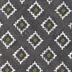 E.Marinella CRAVATTE|Cravatte In Lino E Cotone|CRAVATTA SARTORIALE IN LINO GRIGIO SCURO Macrofantasia geometrica