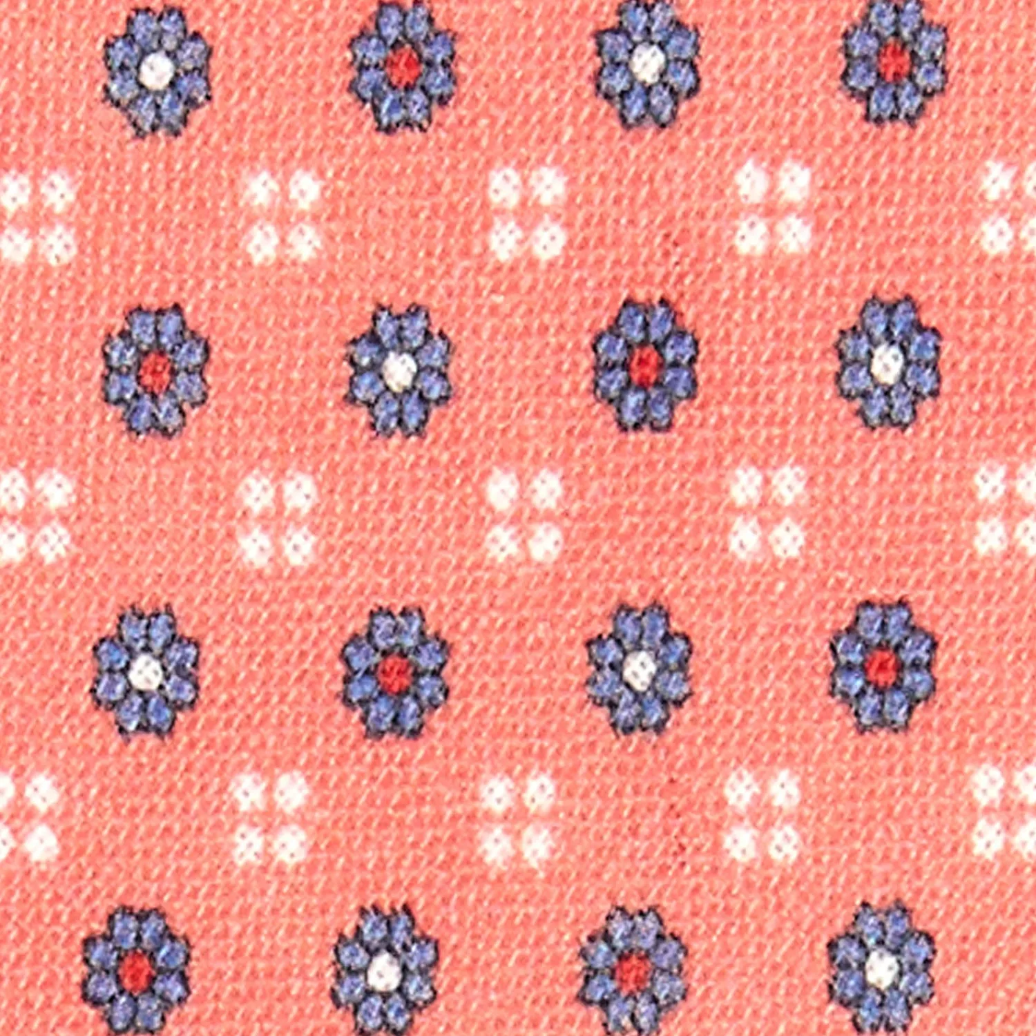 E.Marinella CRAVATTE|Cravatte In Lino E Cotone|CRAVATTA SARTORIALE IN LINO ROSA Microfantasia fiore