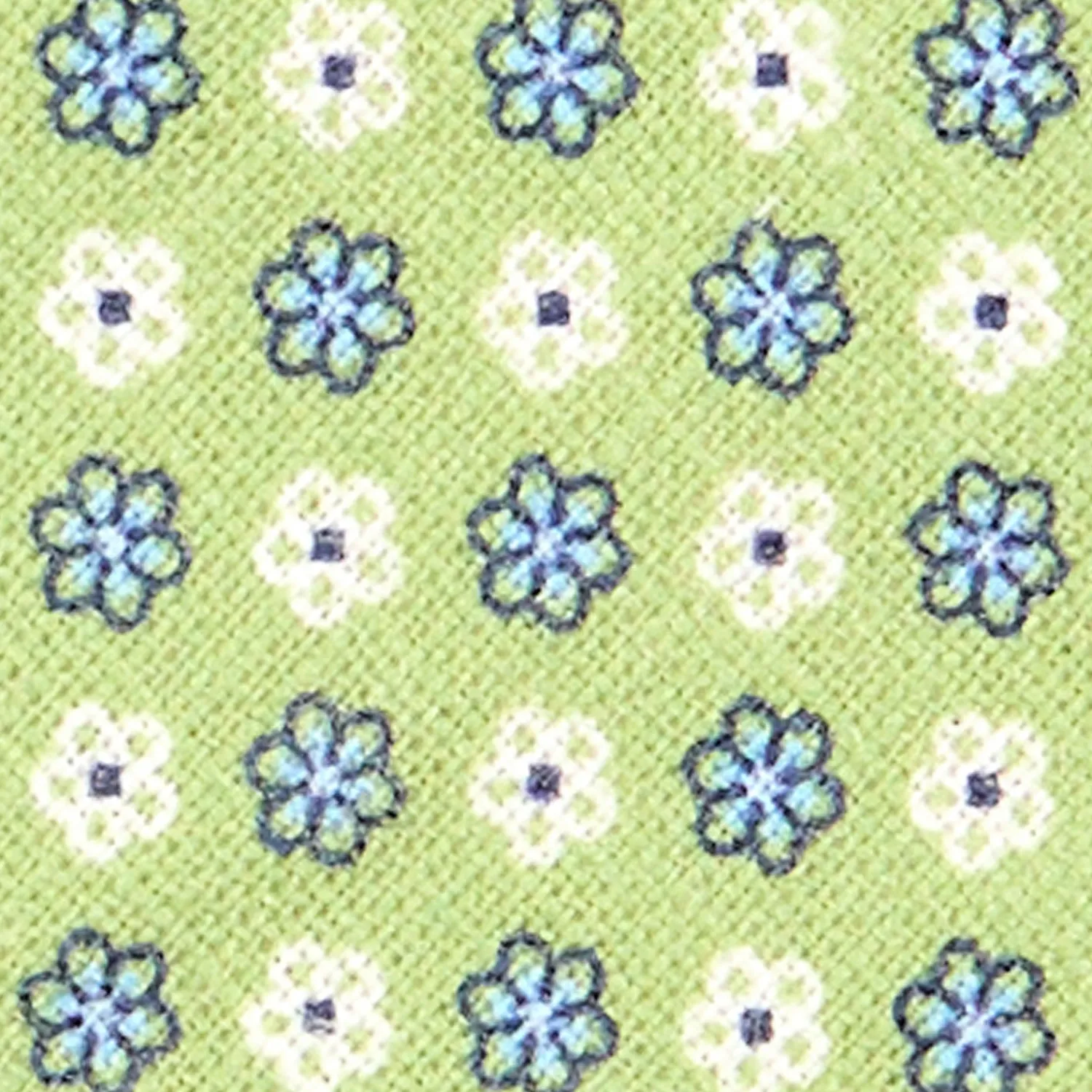 E.Marinella CRAVATTE|Cravatte In Lino E Cotone|CRAVATTA SARTORIALE IN LINO VERDE CHIARO Microfantasia fiore