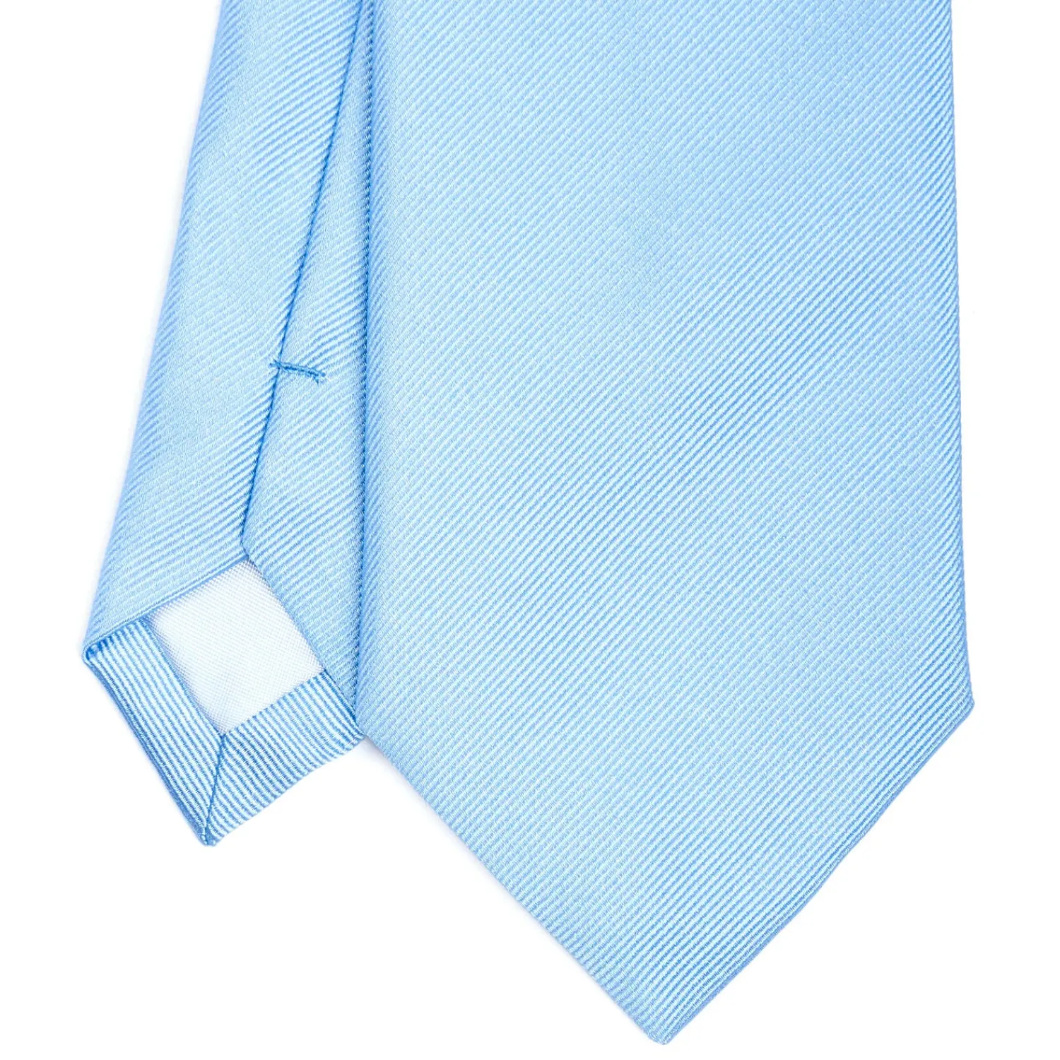 E.Marinella CRAVATTE|Cravatte In Seta Jacquard|CRAVATTA SARTORIALE IN SETA JACQUARD AZZURRA Tinta unita