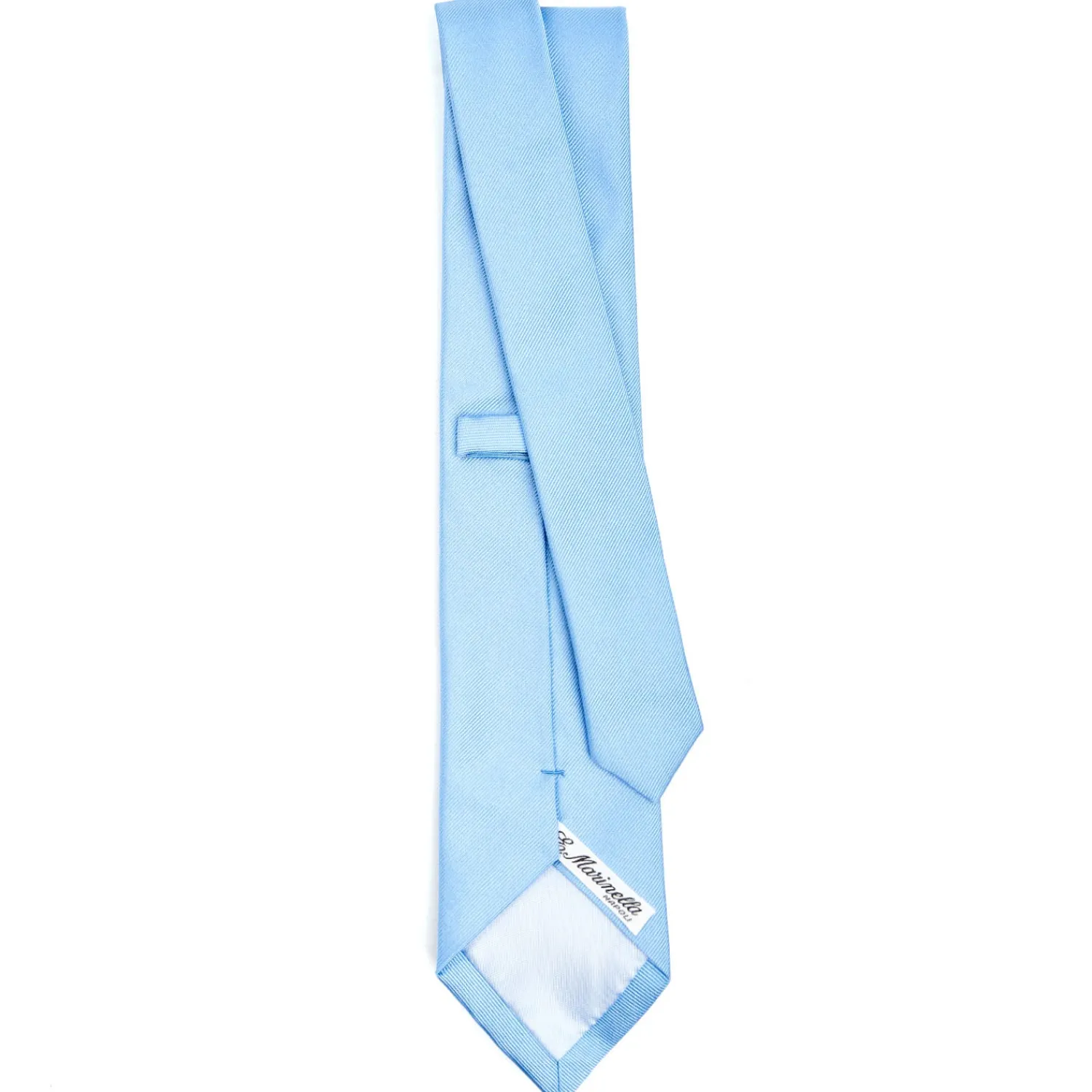 E.Marinella CRAVATTE|Cravatte In Seta Jacquard|CRAVATTA SARTORIALE IN SETA JACQUARD AZZURRA Tinta unita