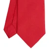 E.Marinella CRAVATTE|Cravatte In Seta Jacquard|CRAVATTA SARTORIALE IN SETA JACQUARD ROSSA Tinta unita