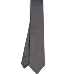 E.Marinella CRAVATTE|Cravatte In Seta Jacquard|CRAVATTA SARTORIALE IN SETA JACQUARD GRIGIO SCURO Tinta unita