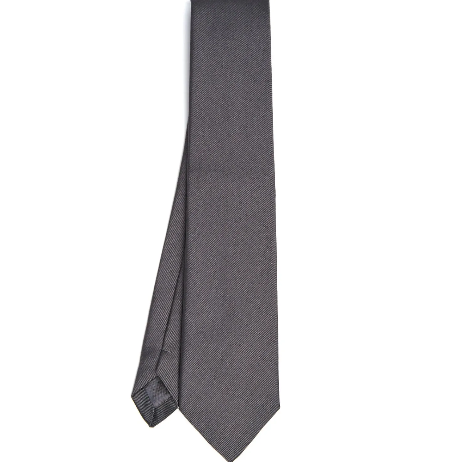 E.Marinella CRAVATTE|Cravatte In Seta Jacquard|CRAVATTA SARTORIALE IN SETA JACQUARD GRIGIO SCURO Tinta unita