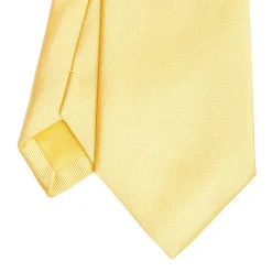 E.Marinella CRAVATTE|Cravatte In Seta Jacquard|CRAVATTA SARTORIALE IN SETA JACQUARD GIALLA Tinta unita