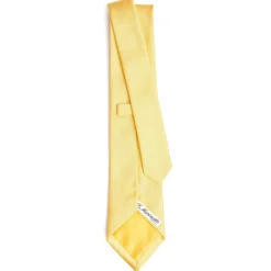 E.Marinella CRAVATTE|Cravatte In Seta Jacquard|CRAVATTA SARTORIALE IN SETA JACQUARD GIALLA Tinta unita