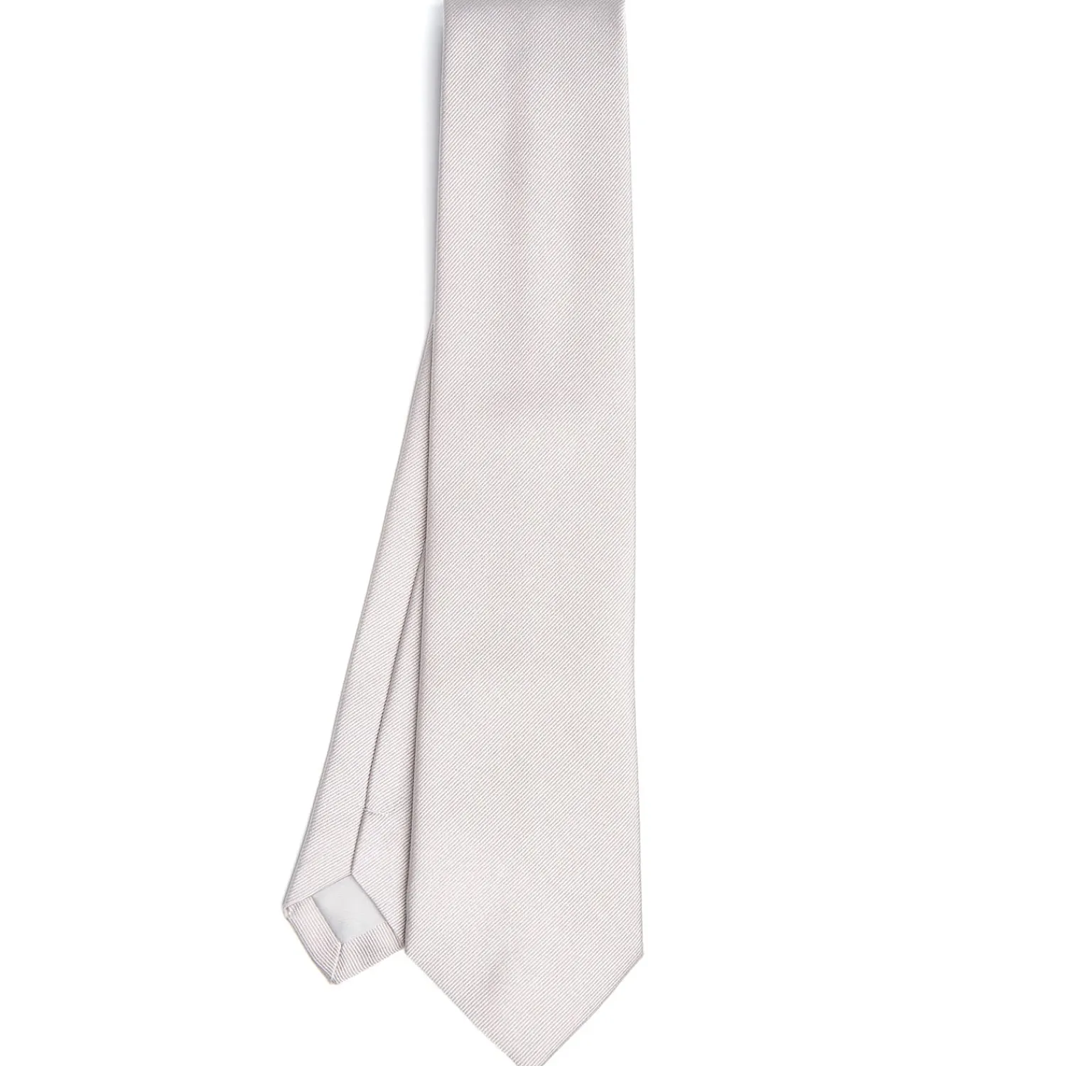 E.Marinella CRAVATTE|Cravatte In Seta Jacquard|CRAVATTA SARTORIALE IN SETA JACQUARD GRIGIO CHIARO Tinta unita