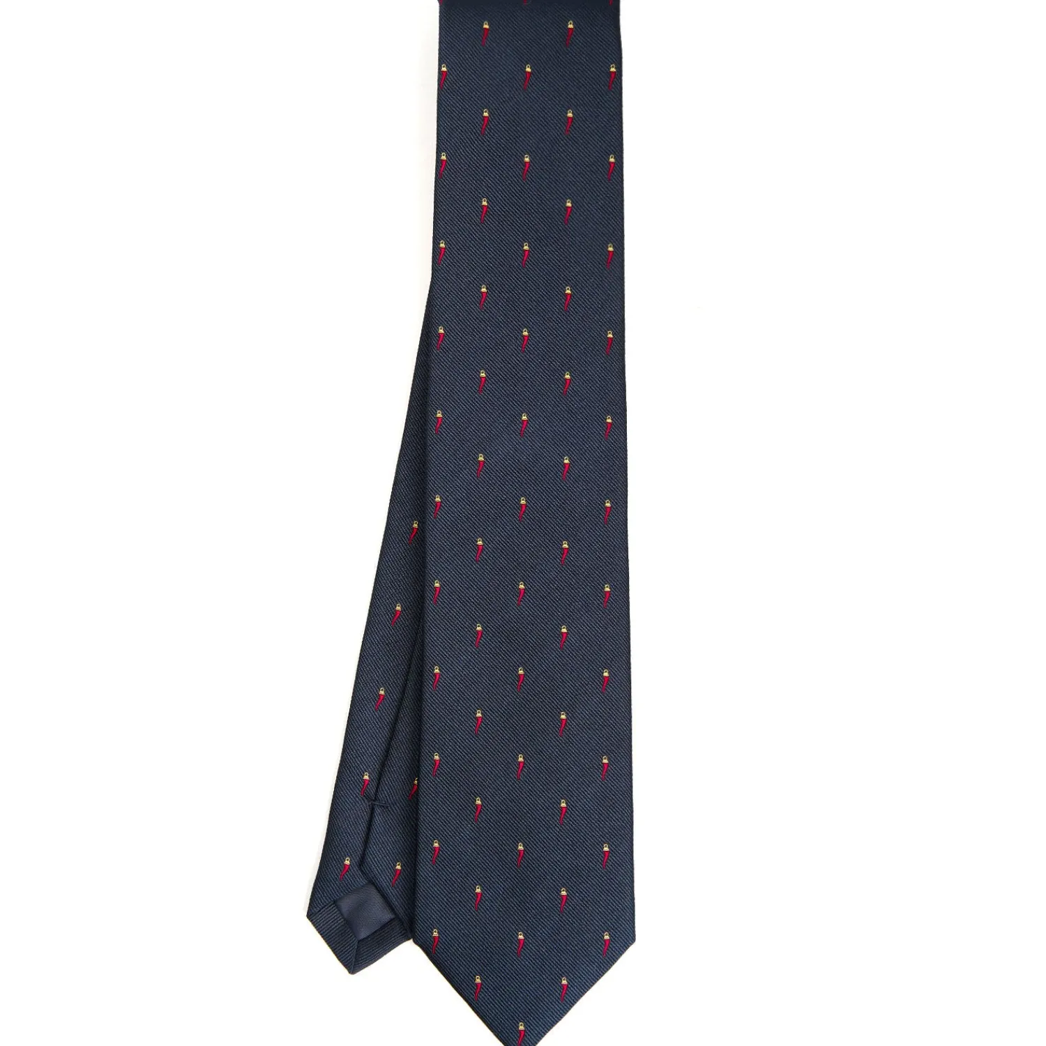 E.Marinella CRAVATTE|Cravatte In Seta Jacquard|CRAVATTA SARTORIALE IN SETA JACQUARD BLU Con cornetto sparso