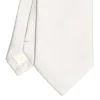 E.Marinella CRAVATTE|Cravatte In Seta Jacquard|CRAVATTA SARTORIALE IN SETA JACQUARD BIANCA Tinta unita