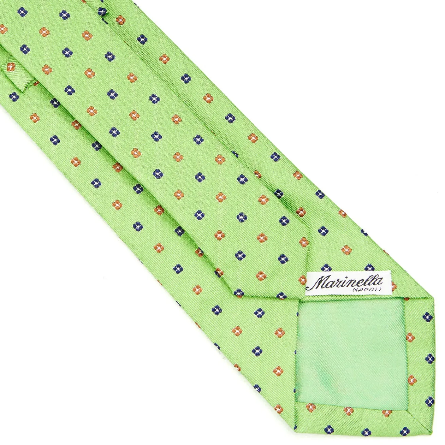 E.Marinella CRAVATTE|Cravatte In Seta Jacquard|CRAVATTA SARTORIALE IN SETA JACQUARD VERDE CHIARO Microfantasia fiore