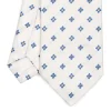 E.Marinella CRAVATTE|Cravatte In Seta Jacquard|CRAVATTA SARTORIALE IN SETA JACQUARD BIANCA Macrofantasia fiore