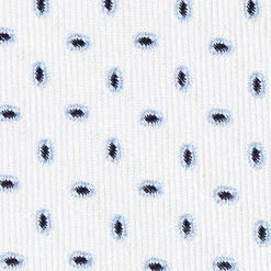 E.Marinella CRAVATTE|Cravatte In Seta Jacquard|CRAVATTA SARTORIALE IN SETA JACQUARD BIANCA Microfantasia geometrica