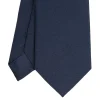 E.Marinella CRAVATTE|Cravatte In Seta Jacquard|CRAVATTA SARTORIALE IN SETA JACQUARD BLU SCURO Tinta unita