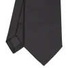 E.Marinella CRAVATTE|Cravatte In Seta Jacquard|CRAVATTA SARTORIALE IN SETA JACQUARD NERA Tinta unita