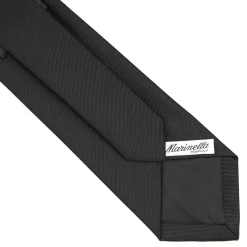 E.Marinella CRAVATTE|Cravatte In Seta Jacquard|CRAVATTA SARTORIALE IN SETA JACQUARD NERA Tinta unita