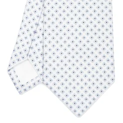 E.Marinella CRAVATTE|Cravatte In Seta Jacquard|CRAVATTA SARTORIALE IN SETA JACQUARD BIANCA Microfantasia fiore